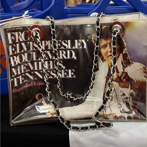 Clear Vinyl HandBag with Elvis Presley Design
